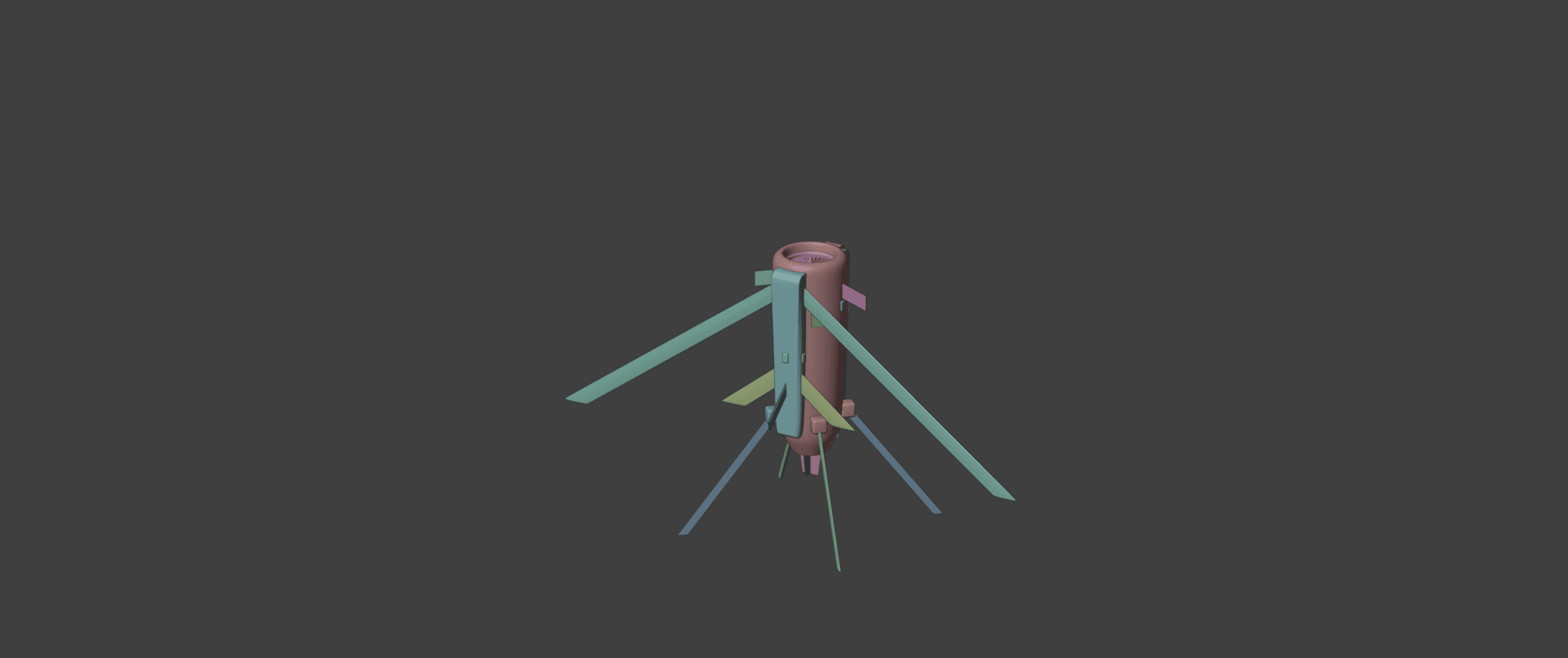 Early CA-1 Blender model in forward-flight configuration