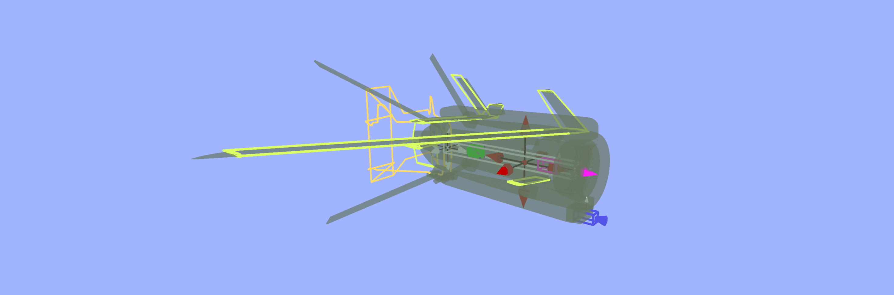CA-1 Blender model in a refined standing configuration
