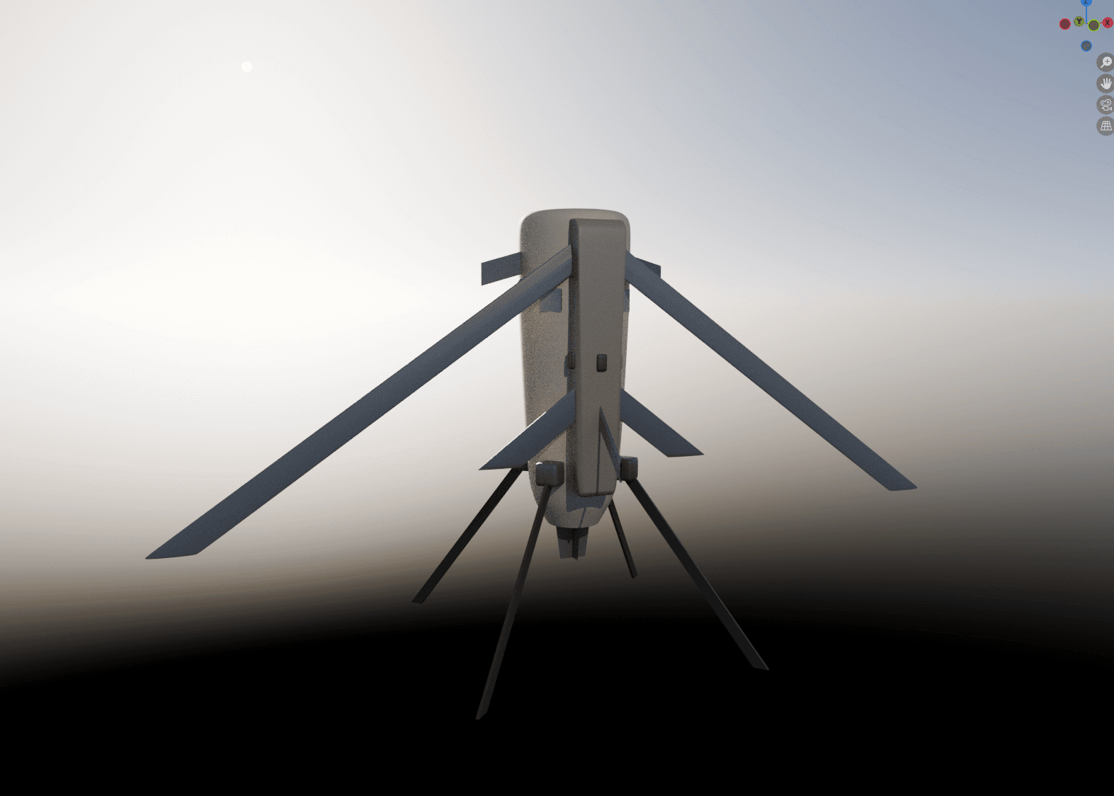 CA-1 vertical landing render